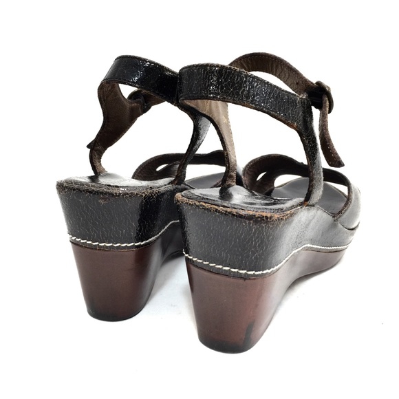 🌺Espace by Robert Clergerie Blk Crackle Platform - Picture 6 of 8